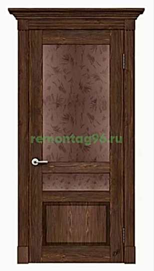 Дверь остекленная массив сосны Трио-премиум
