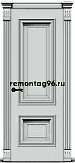 Межкомнатная дверь Мальта 1 с патиной Глухая
