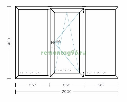 Окно пластиковое 2000x1400 Exprof Profecta 70mm