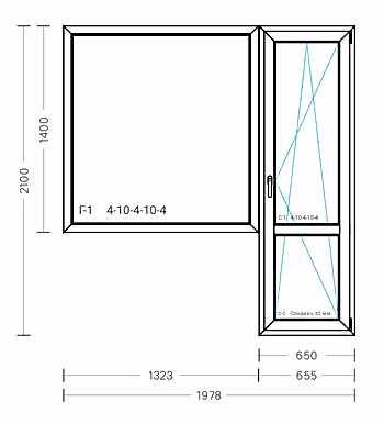 Блок балконный 1978x2100 Exprof Profecta 70mm